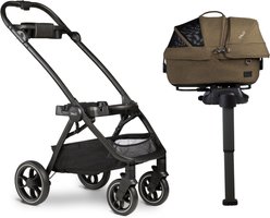 Tavo Pets Maeve Flex & Roscoe Dog & Cat Car Seat & Stroller System, Brindle, Small