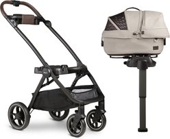 Tavo Pets Maeve Flex & Roscoe Dog & Cat Car Seat & Stroller System, Fawn, Small