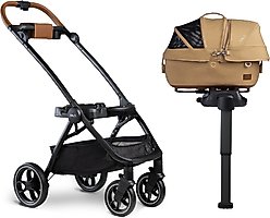 Tavo Pets Maeve Flex & Roscoe Dog & Cat Car Seat & Stroller System, Sable, Small