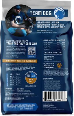 Show full view: Team Dog Chicken Meal & Sweet Potato 26/20 Essential Blend Premium Dry Dog Food, 33-lb bag slide 3 of 11