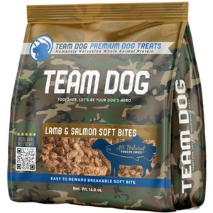 TEAM DOG Lamb & Salmon Soft Bite Freeze-Dried Dog Treats, 13-oz