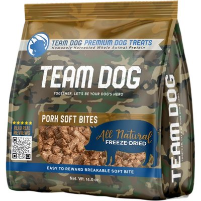 Team Dog Team Dog Pork Soft Bites Freeze-Dried Dog Treats, 14-oz bag