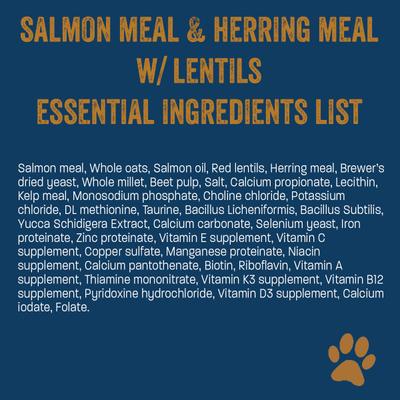 Show full view: Team Dog Salmon Meal & Herring Meal 26/20 Essential Blend Premium Dry Dog Food, 33-lb bag slide 8 of 9