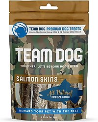 Team Dog Salmon Skins Dog Freeze-Dried Treats, 4 count