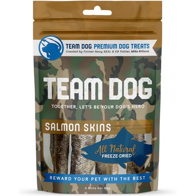 Team Dog Team Dog Salmon Skins Dog Freeze-Dried Treats, 4 count