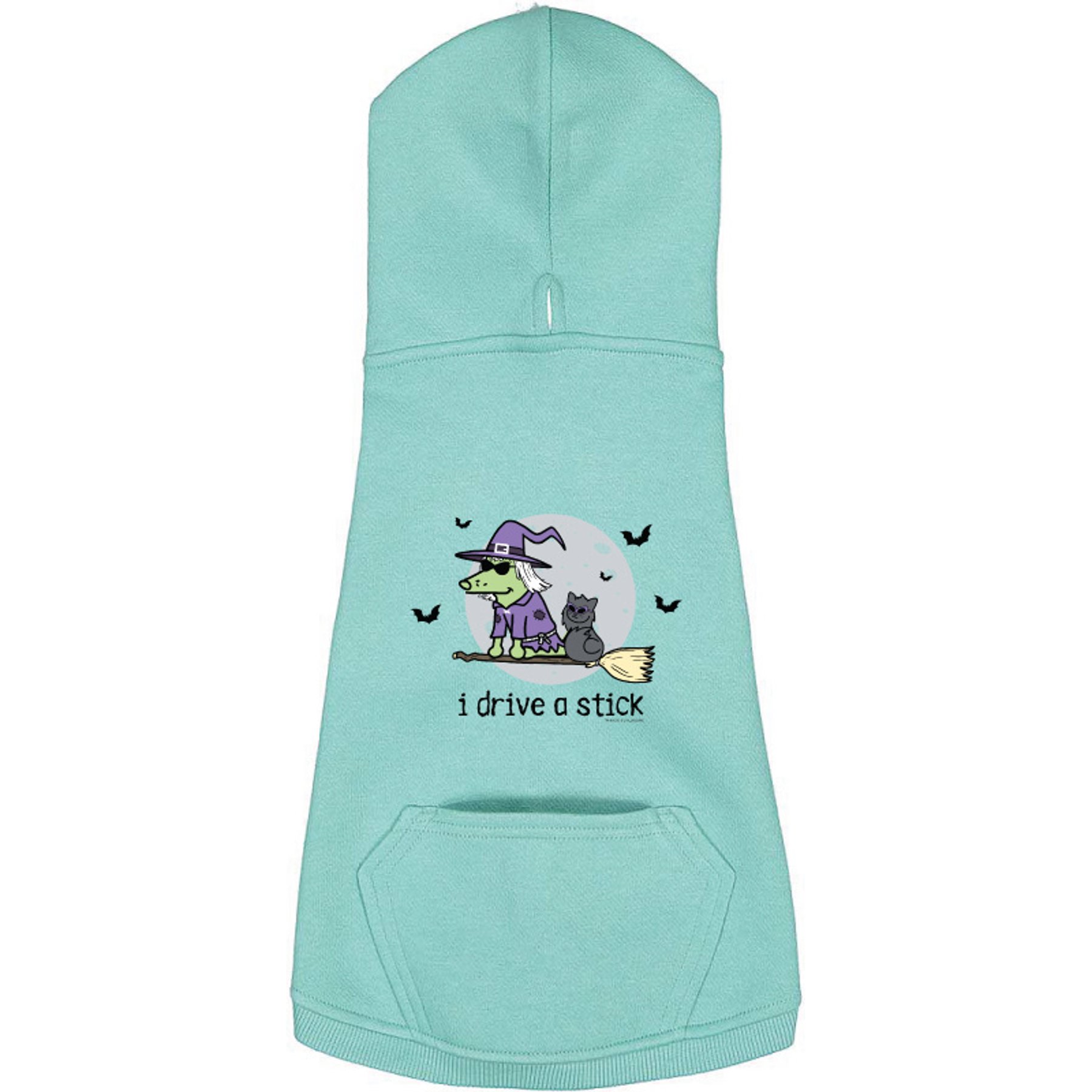 Teddy the Dog I Drive a Stick Matching Halloween Dog Hoodie, Saltwater, X-Large, Hoodie