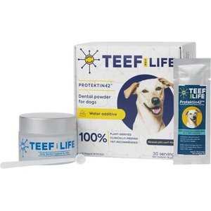 TEEF! Protektin42 Powder Water Additive Dental Kit for Dogs, 30 count