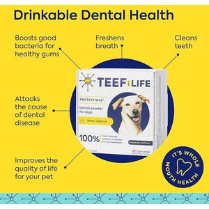 TEEF! Protektin42 Powder Water Additive Dental Kit for Dogs, 30 count