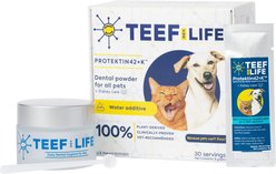 TEEF! Protektin42+K Powder Water Additive Dental Kit for All Pets, 30 servings