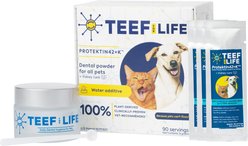TEEF! Protektin42+K Powder Water Additive Dental Kit for All Pets, 90 servings