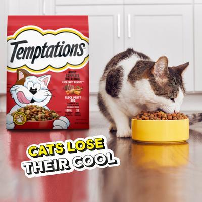 Show full view: Temptations Beef, Chicken, & Cheese BBQ Flavor Adult Dry Cat Food, 13.5-lb bag slide 8 of 10