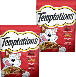 Temptations Beef, Chicken, & Cheese BBQ Flavor Adult Dry Cat Food, 27-lb bundle