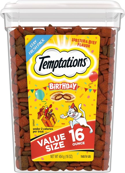 Temptations Birthday Lobster & Beef Flavor Soft & Crunchy Cat Treats