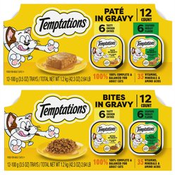 Temptations Bites in Gravy Flavor Variety + Pate in Gravy Flavor Variety Wet Cat Food