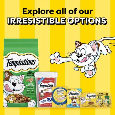 Show full view: Temptations Bites in Gravy Flavor Variety Wet Cat Food, 3.5-oz tray, case of 12 slide 10 of 11