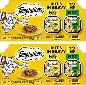 Temptations Pate in Gravy Flavor Variety Wet Cat Food