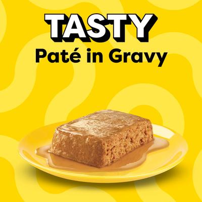 Show full view: Temptations Catnip Fever Flavor Pate in Gravy Adult Wet Cat Food, 3.5-oz tray, case of 24 slide 5 of 11