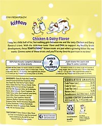 Temptations Chicken & Dairy Flavor Crunchy & Soft Kitten Treats, 6.3-oz bag slide 2 of 9