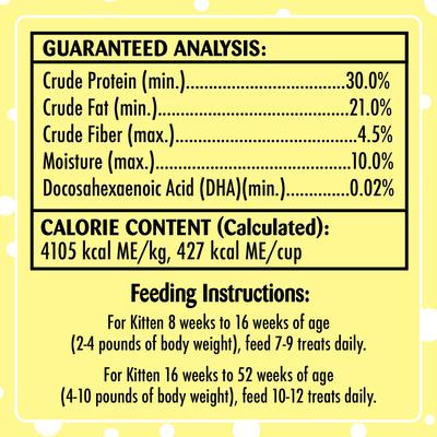 Show full view: Temptations Chicken & Dairy & Salmon & Dairy Flavor Soft & Crunchy Kitten Treat Multipack, 6.3-oz, 4 pack slide 7 of 11