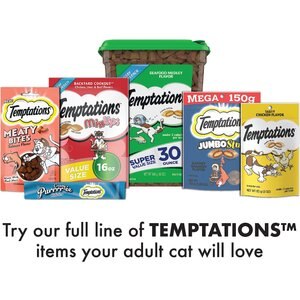 Temptations Chicken & Dairy & Salmon & Dairy Flavor Soft & Crunchy Kitten Treat Multipack, 6.3-oz, 4 pack