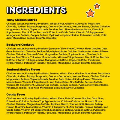 Show full view: Temptations Chicken, Seafood & Backyard Cookout Variety Pack Pate in Gravy Adult Wet Cat Food, 3.5-oz tray, 36 count slide 7 of 11