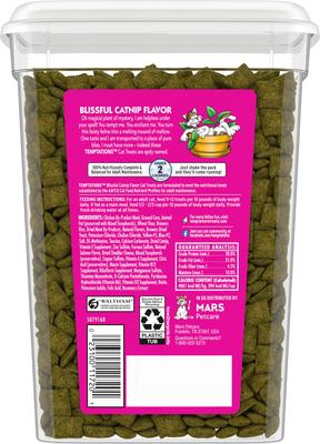 Show full view: Temptations Classic Blissful Catnip Flavor Soft & Crunchy Cat Treats, 16-oz tub slide 3 of 12