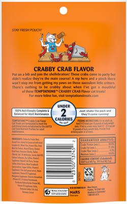 Show full view: Temptations Classic Crabby Crab Flavor Crunchy & Soft Cat Treats, 3-oz bag slide 3 of 10