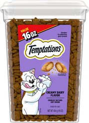 Temptations Classic Creamy Dairy Flavor Soft & Crunchy Cat Treats, 16-oz tub