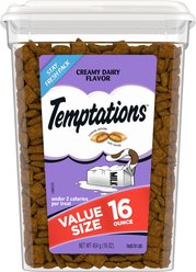 Temptations Classic Creamy Dairy Flavor Soft & Crunchy Cat Treats, 16-oz tub