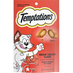 Temptations Classic Rockin' Lobster Flavor Soft & Crunchy Cat Treats, 3-oz bag