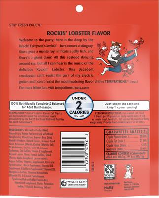 Show full view: Temptations Classic Rockin' Lobster Flavor Soft & Crunchy Cat Treats, 6.3-oz bag slide 3 of 11
