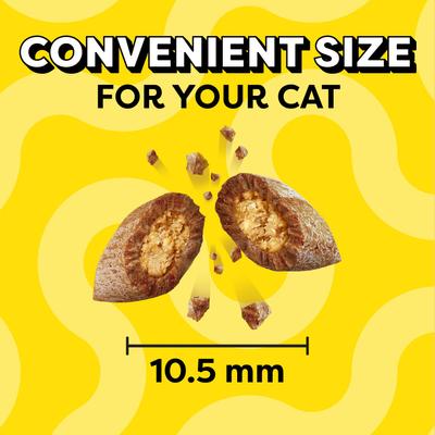 Show full view: Temptations Classic Savory Salmon Flavor Crunchy & Soft Cat Treats, 30-oz tub slide 4 of 12