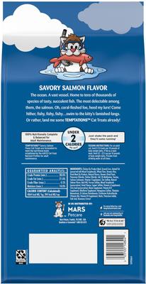 Show full view: Temptations Classic Savory Salmon Flavor Crunchy & Soft Cat Treats, 48-oz bag slide 3 of 12
