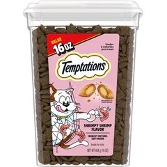 Temptations Classic Shrimpy Shrimp Flavor Soft & Crunchy Cat Treats, 16-oz tub