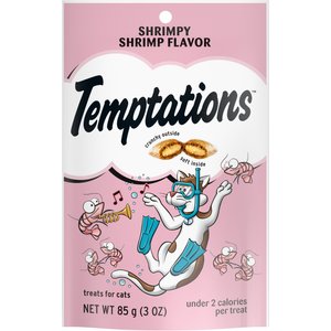 Temptations Classic Shrimpy Shrimp Flavor Soft & Crunchy Cat Treats, 3-oz bag