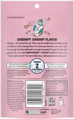 Show full view: Temptations Classic Shrimpy Shrimp Flavor Soft & Crunchy Cat Treats, 3-oz bag slide 3 of 12