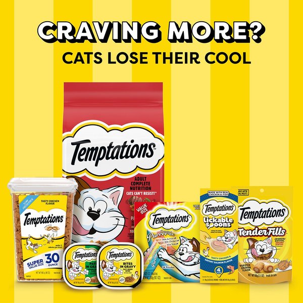 Show full view: Temptations Classic Shrimpy Shrimp Flavor Soft & Crunchy Cat Treats, 3-oz bag slide 10 of 12