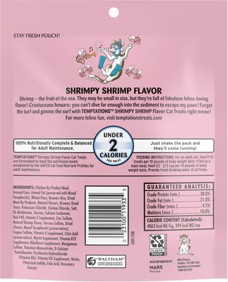 Show full view: Temptations Classic Shrimpy Shrimp Flavor Soft & Crunchy Cat Treats, 6.3-oz bag slide 3 of 12