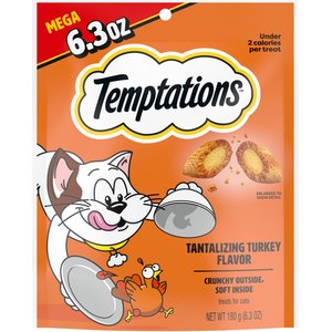 Temptations Classic Tantalizing Turkey Flavor Soft & Crunchy Cat Treats, 6.3-oz bag