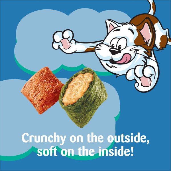 Show full view: Temptations Classic Tasty Chicken Flavor, 16-oz bag + MixUps Meowmaid Salmon & Tuna Flavors Soft & Crunchy Cat Treats slide 9 of 10
