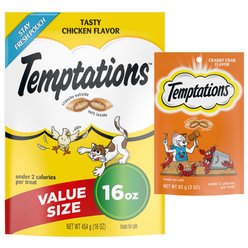 Temptations Classic Tasty Chicken Flavor + Classic Crabby Crab Flavor Cat Treats