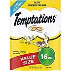 Temptations Classic Tasty Chicken Flavor Soft & Crunchy Cat Treats, 16-oz bag