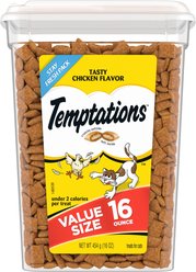 Temptations Classic Tasty Chicken Flavor Soft & Crunchy Cat Treats, 16-oz tub