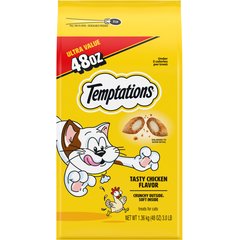 Temptations Classic Tasty Chicken Flavor Soft & Crunchy Cat Treats, 48-oz bag