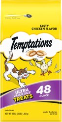 Temptations Classic Tasty Chicken Flavor Soft & Crunchy Cat Treats, 48-oz bag