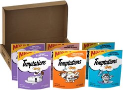 Temptations Classic Variety Pack Creamy Dairy, Tempting Tuna, Shrimpy Shrimp & Tantalizing Turkey Flavor Soft & Crunchy Cat Treats, 6.3-oz, case of 6
