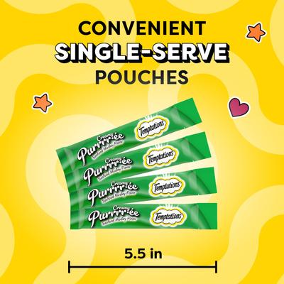 Show full view: Temptations Creamy Puree Mix-Ups Seafood Medley Flavor Lickable Cat Treats, 0.42-oz tube, pack of 4 slide 9 of 11