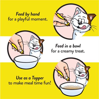 Show full view: Temptations Creamy Puree Salmon, Chicken & Tuna Variety Pack Lickable Cat Treats, 0.425-oz tube, pack of 48 slide 5 of 12