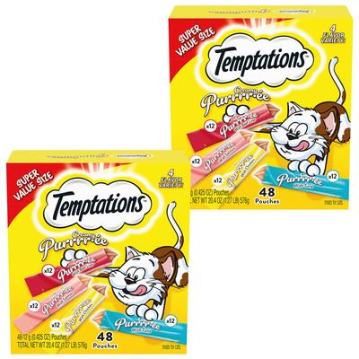 プライマリー　クリーム他 TEMPTATIONS Creamy Puree Variety Pack Lickable Cat Treats, 12-g