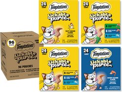 Temptations Creamy Puree Variety Pack Lickable Cat Treats, 0.42-oz tubes, 96 count